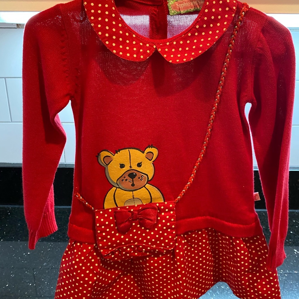Red sweater dress